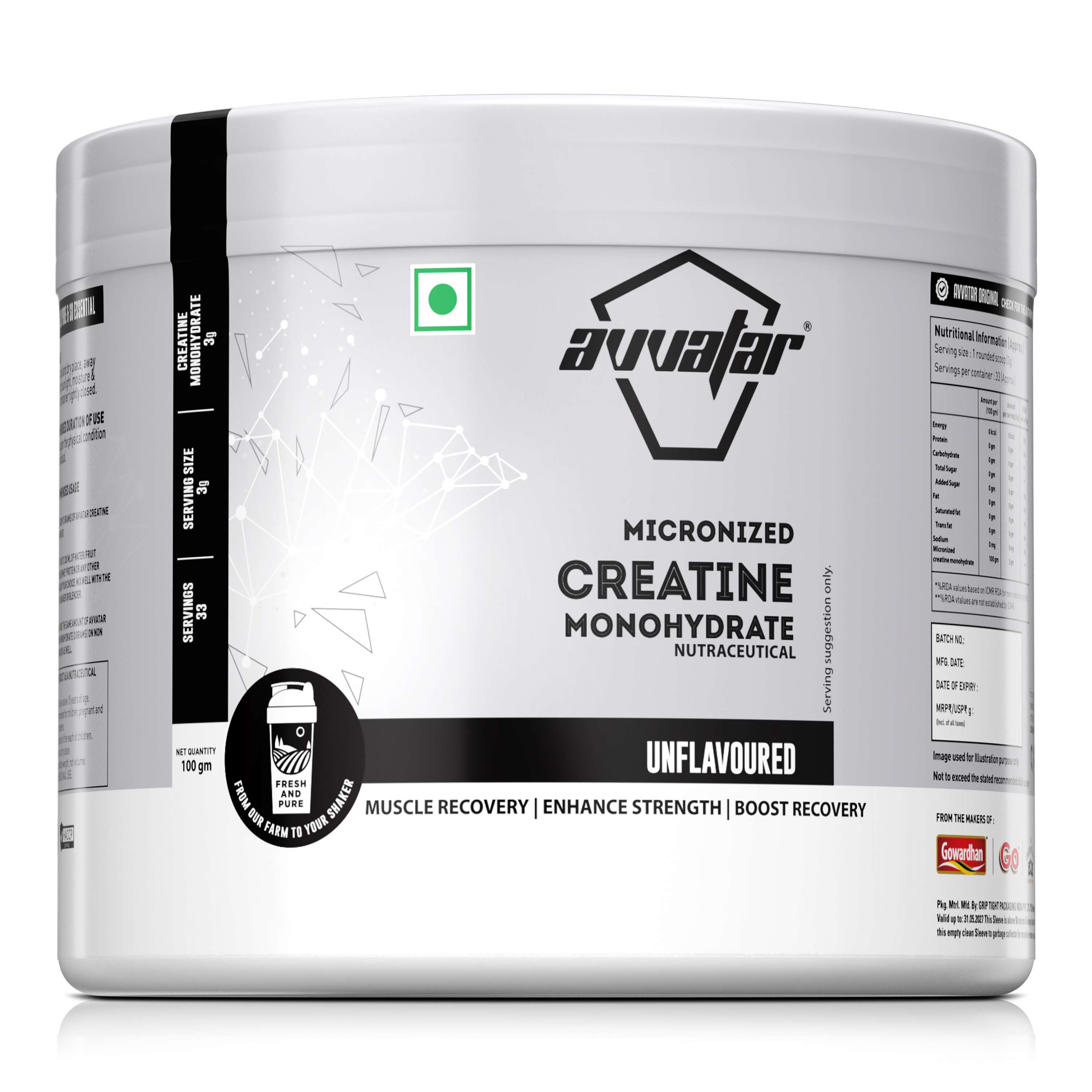 Avvatar Creatine Monohydrate | 100 g |