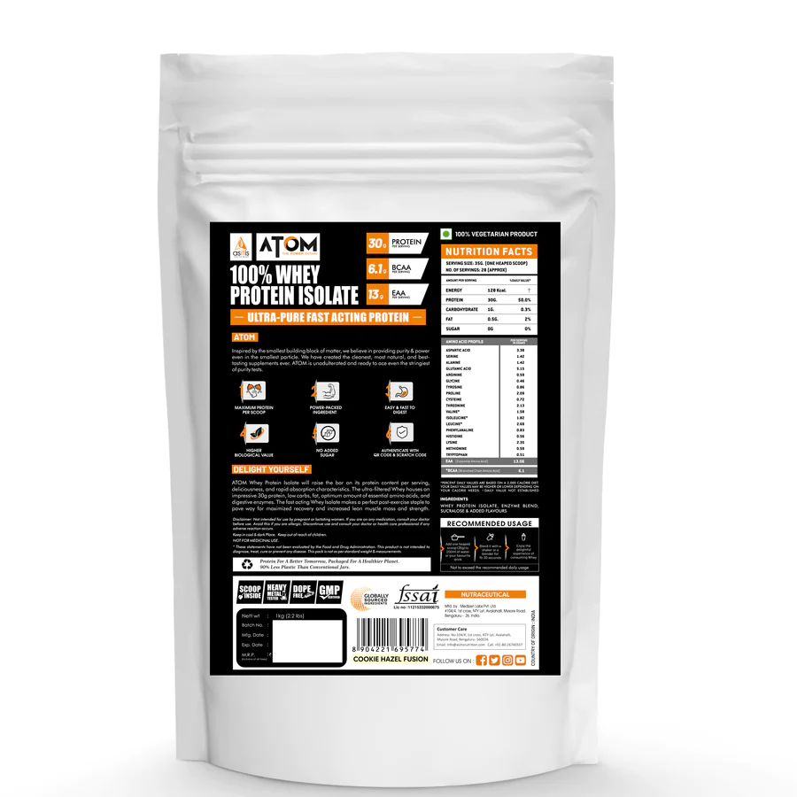 AS-IT-IS ATOM Whey Protein Isolate Ultra-Pure - 30g Protein - Image 2