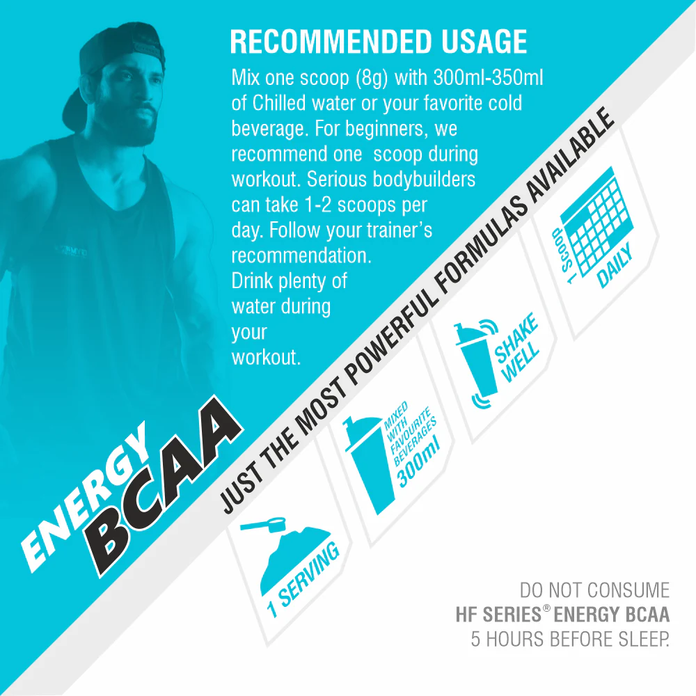 HF Series Energy BCAA Muscle Growth Beast 250 Gm - Image 4