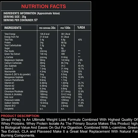 Shred Whey Protein |2Kg| - Image 3