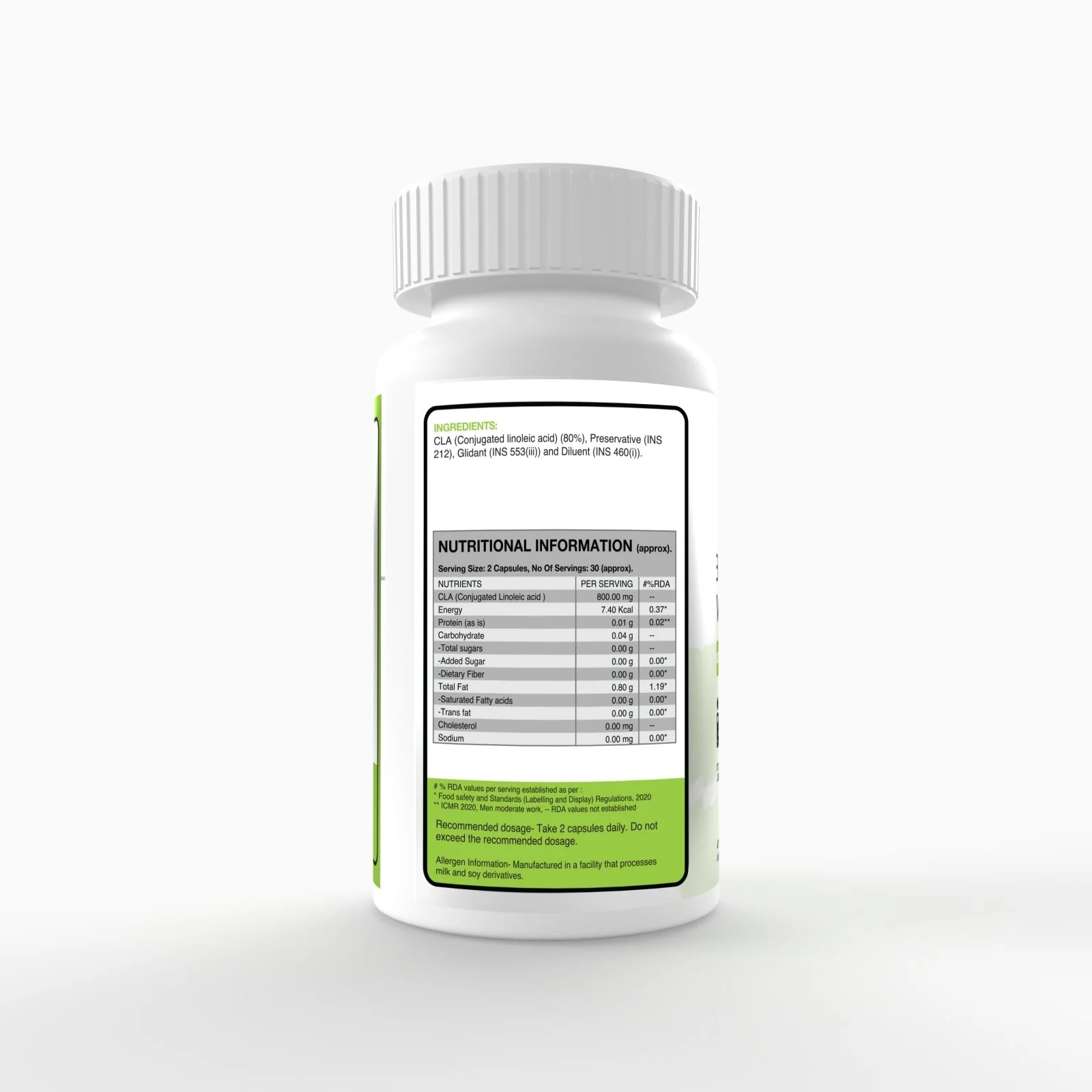 CLA | Conjugated Linoleic Acid Supplement - 60 Capsules - Image 3
