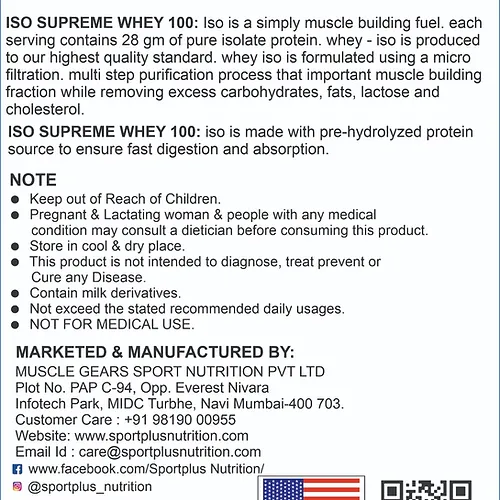 Sportplus Nutrition ISO Supreme Whey 6lbs - Image 4