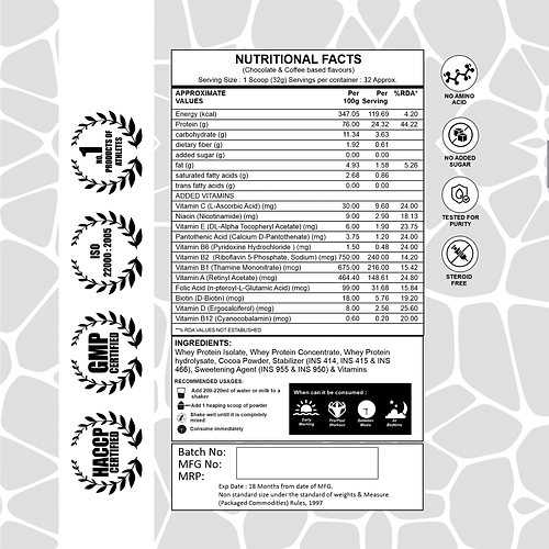 One-X Nutrition Platinum Whey Protein 1kg - Image 7